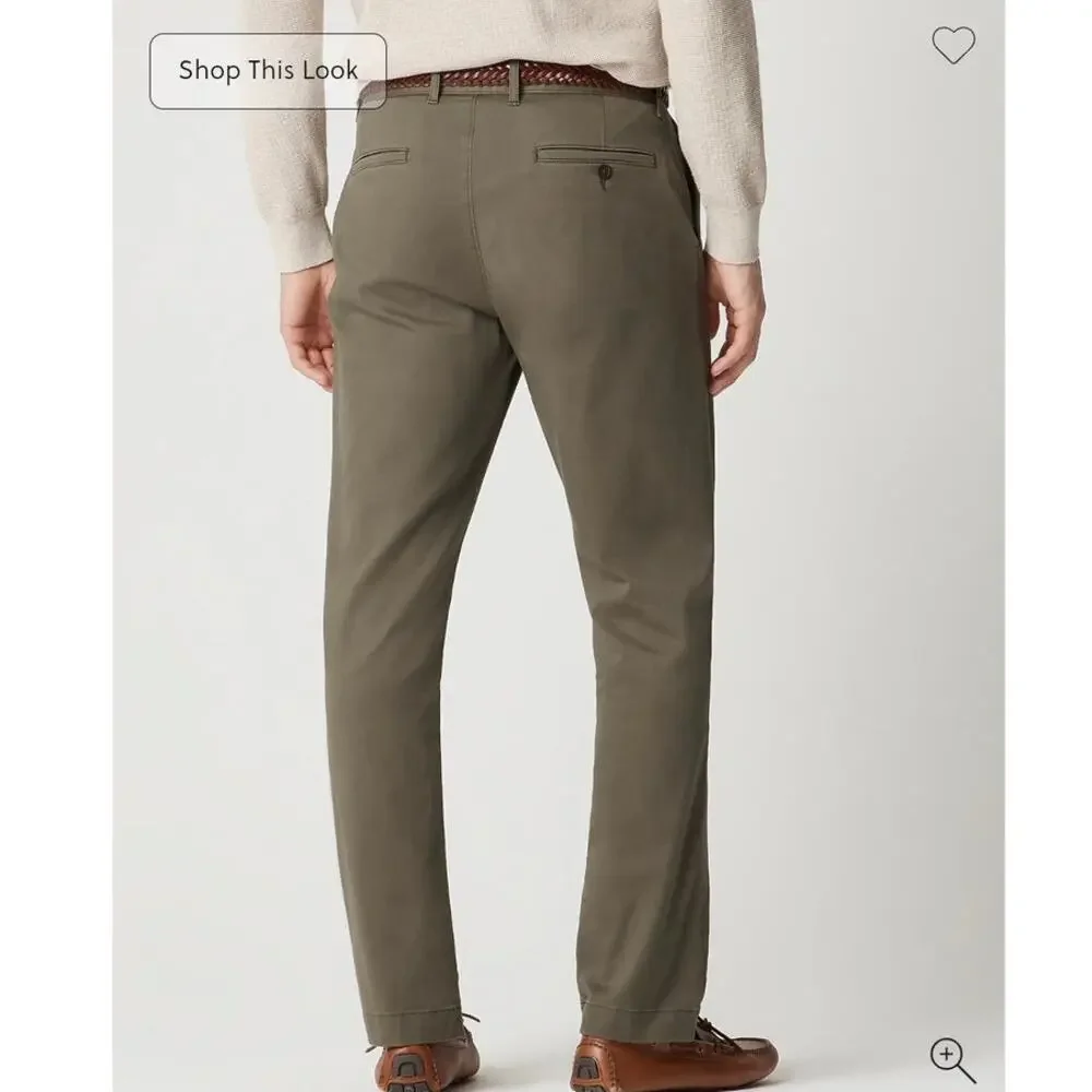 NWOT J. Crew Men's 770™ Straight-Fit Stretch Chino Pant Green 34/30 *Flaw